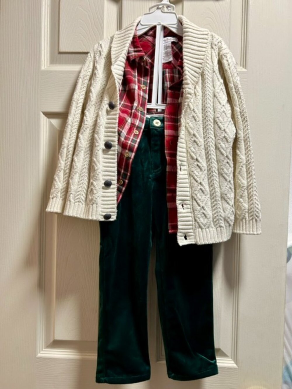 Tommy Bahama Boys 5T Outfit Set Velvet Pants Cardigan Shirt EUC Worn Once